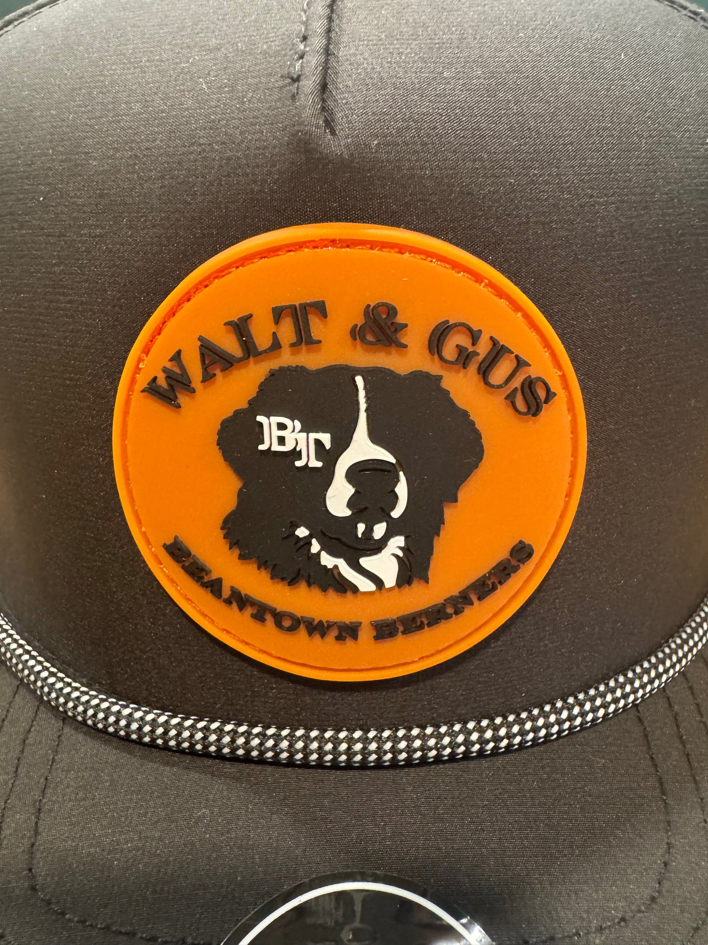 Walt & Gus Collab Black Hat-White Grid Rope